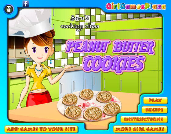 Sara's Cooking Class: Peanut Butter Cookies 게임 화면 1