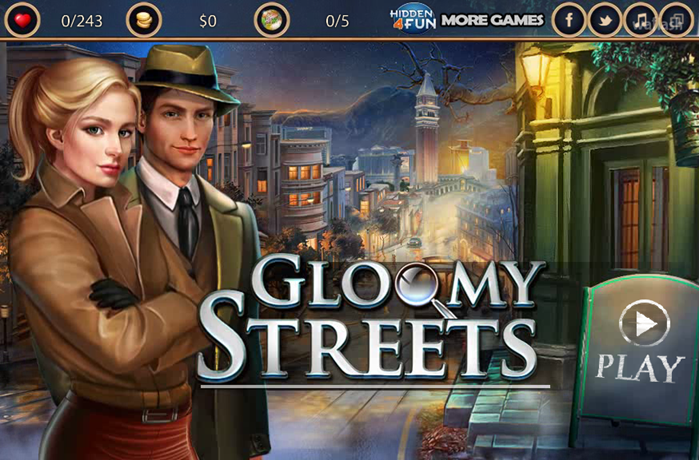 Hidden4Fun 숨은그림찾기 - Gloomy Streets 게임 화면 1