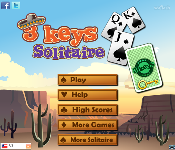 3키 솔리테어 (3 Keys Solitaire) 게임 화면 1