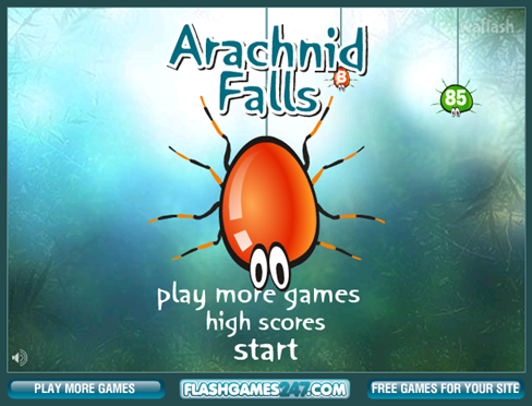 아라크니드 폴스 (Arachnid Falls) 게임 화면 1