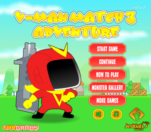 브이-맨 매치3 어드벤처 (V-Man Match3 Adventure) 게임 화면 1