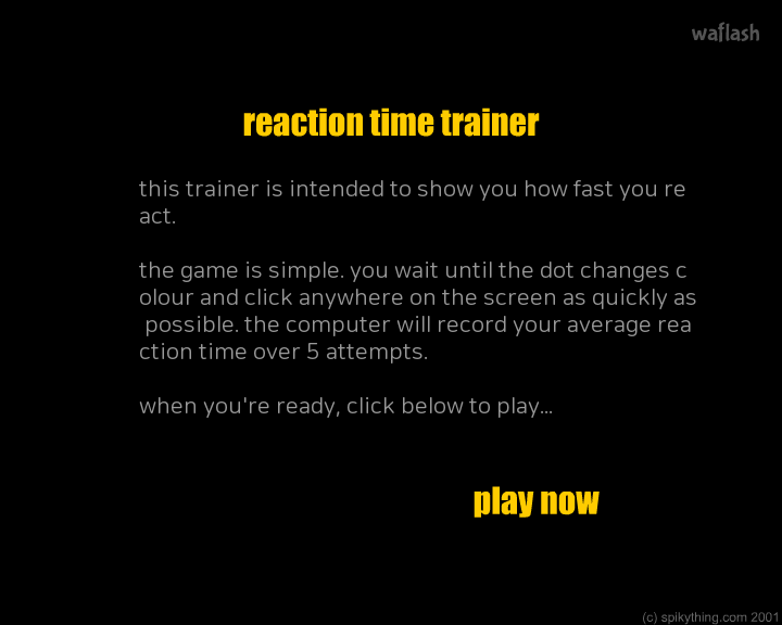 리액션 타임 트레이너 (Reaction Time Trainer) 게임 화면 1