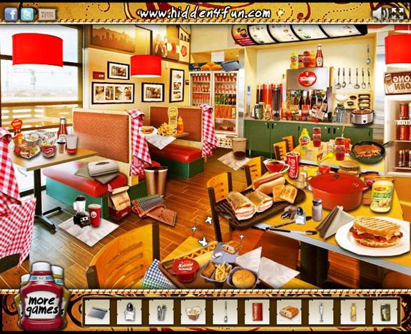 Hidden4Fun 숨은그림찾기 - Family Fast Food 게임 화면 2