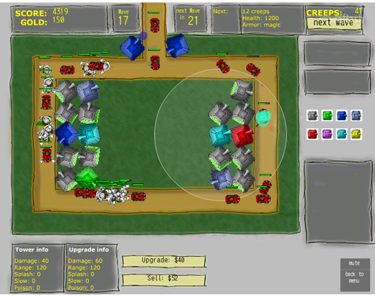 Wyzau Circle Tower Defense 게임 화면 2