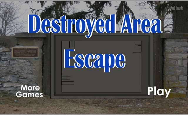 GFG 파괴된 지역 탈출 (GFG Destroyed Area Escape) 게임 화면 1