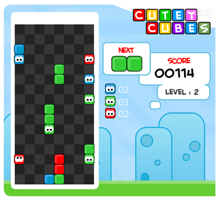 큐티 큐브 (Cutey Cubes) 게임 화면 2