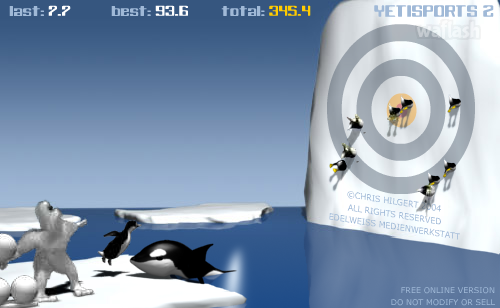 예티스포츠(Yetisports) 파트2 - ORCA SLAP 게임 화면 3