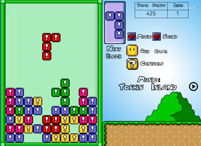 슈퍼마리오 테트리스 (Super Mario Tetris) 게임 화면 2