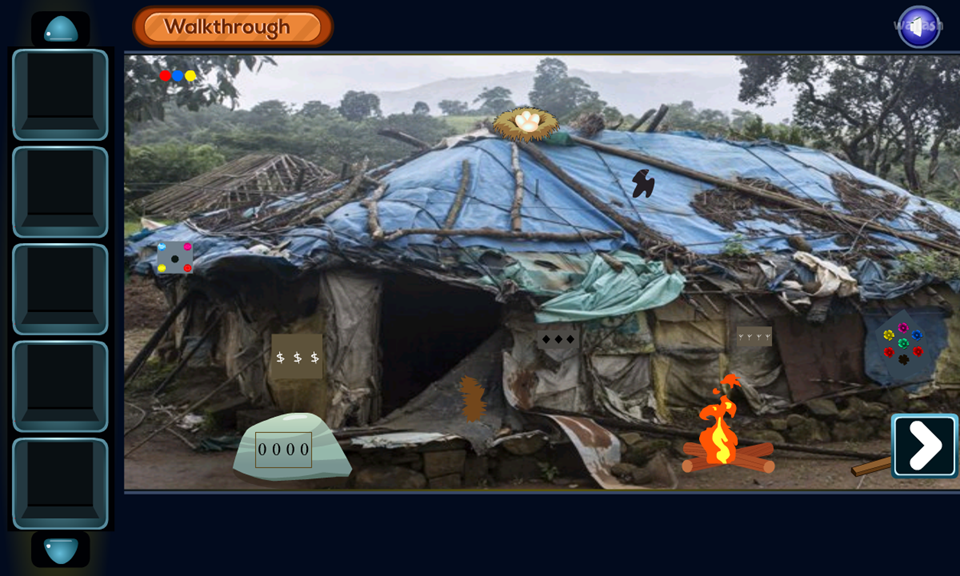 GFG 버려진 부족 마을 탈출 (GFG Abandoned Tribal Village Escape) 게임 화면 1