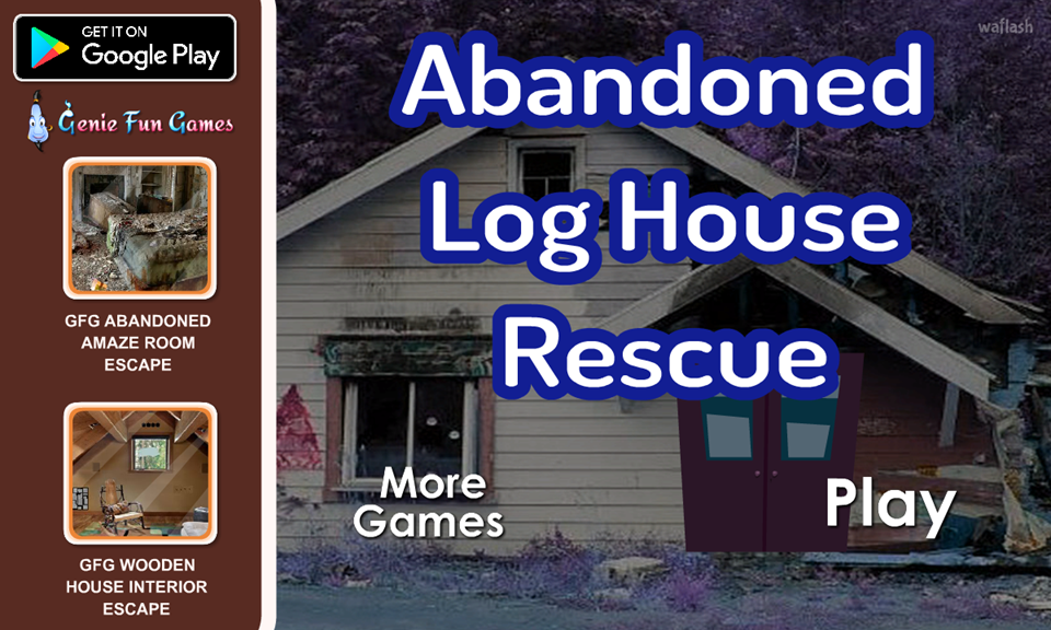 GFG 버려진 통나무집 구출 (GFG Abandoned Log House Rescue) 게임 화면 1