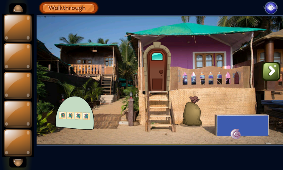 GFG 해변 오두막 탈출 (GFG Beach Huts Escape) 게임 화면 1