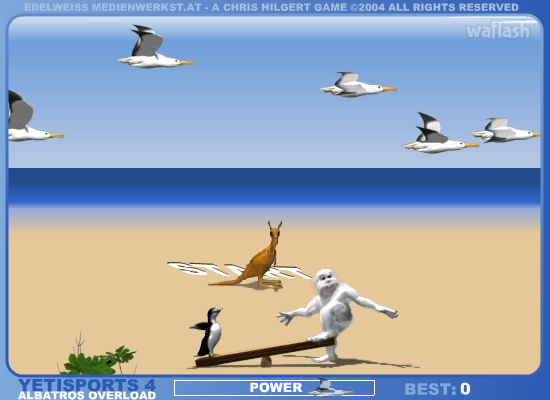 예티스포츠(Yetisports) 파트4 - ALBATROS OVERLOAD 게임 화면 1