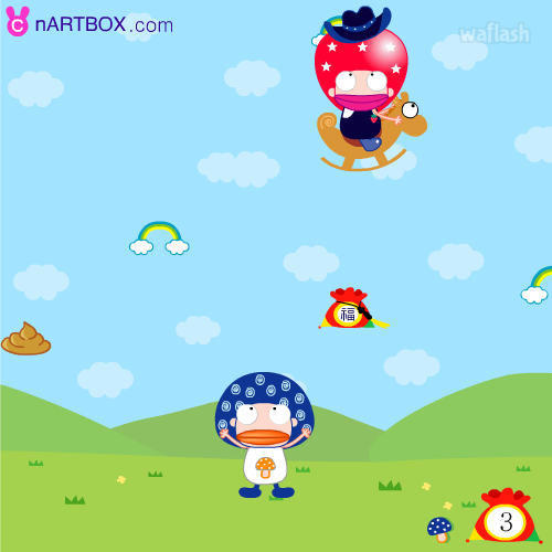 딸기버섯 - 복 많이 받아 게임 화면 2