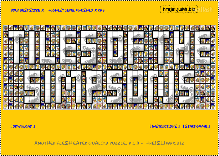 타일즈 오브 더 심슨 (Tiles of the Simpsons) 게임 화면 1