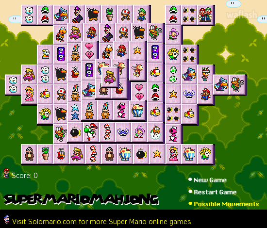 슈퍼 마리오 마작 (Super Mario Mahjong) 게임 화면 1