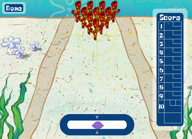 스폰지밥 볼링 (SpongeBob SquarePants in Bikini Bottom Bowling) 게임 화면 1
