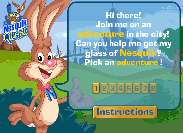 네스퀵 퀘스트 (Nesquik Quest) 게임 화면 1