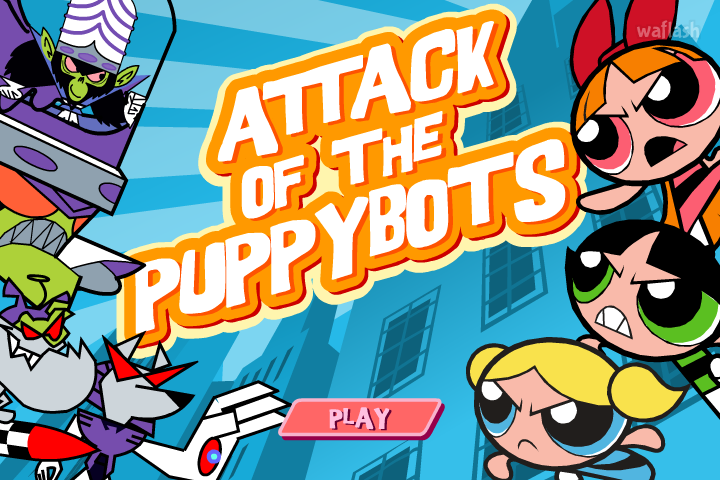 파워퍼프걸 - Attack of the Puppybots 게임 화면 1