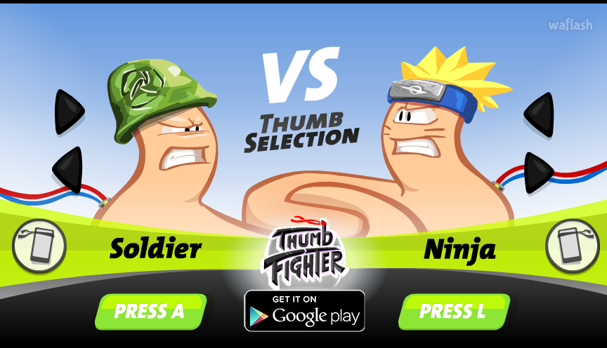 엄지 파이터 (Thumb Fighter) 게임 화면 1