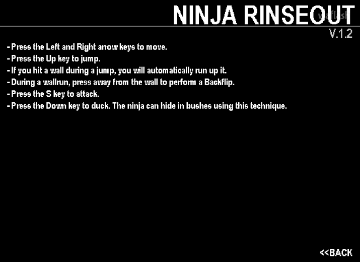빗속의 닌자 (Ninja Rinseout) 게임 화면 1