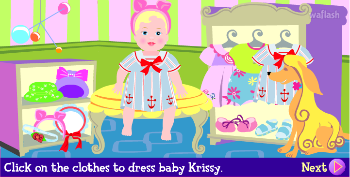 바비 아기 돌보기 (Let's Baby-Sit Baby Krissy!) 게임 화면 3