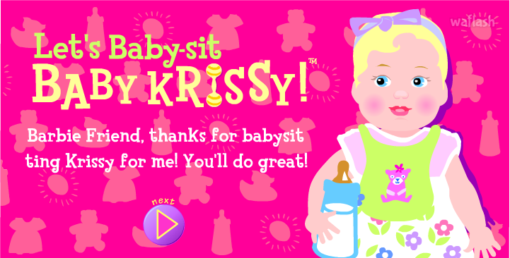 바비 아기 돌보기 (Let's Baby-Sit Baby Krissy!) 게임 화면 4