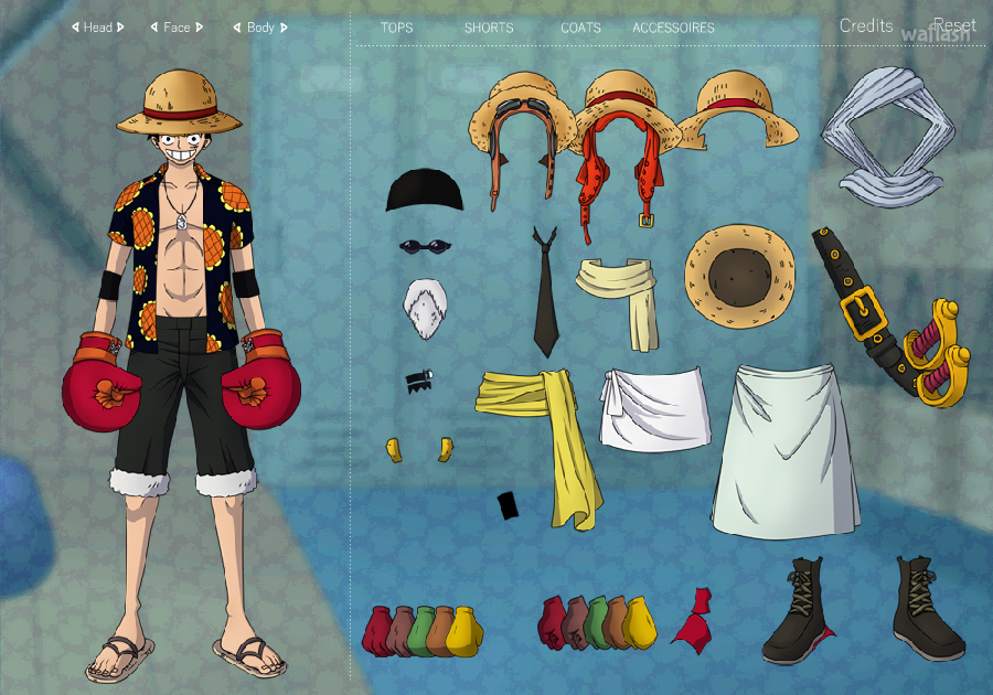 원피스 옷입히기 (One Piece Dress Up) 게임 화면 1