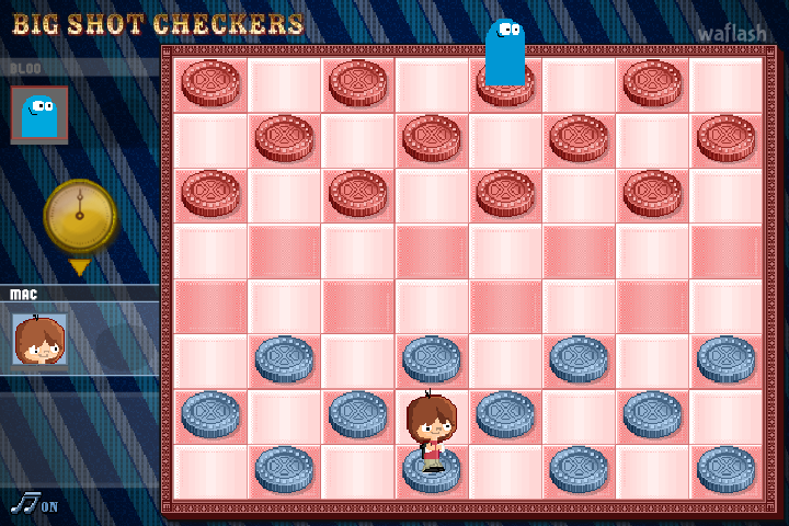 상상 속 친구들의 모험 - 빅 샷 체커 (Big Shot Checkers) 게임 화면 3