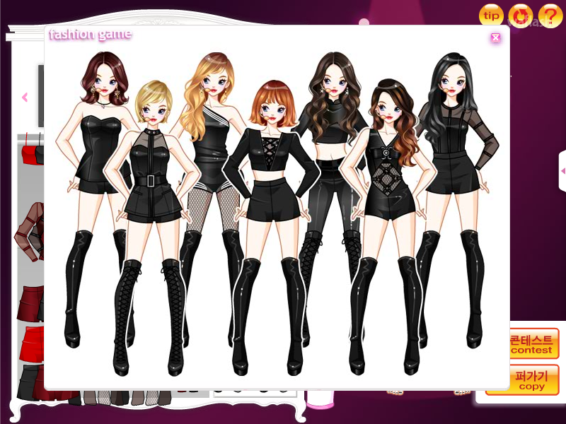 다음키즈짱 옷입히기 - 레더 스타일 게임 화면 2
