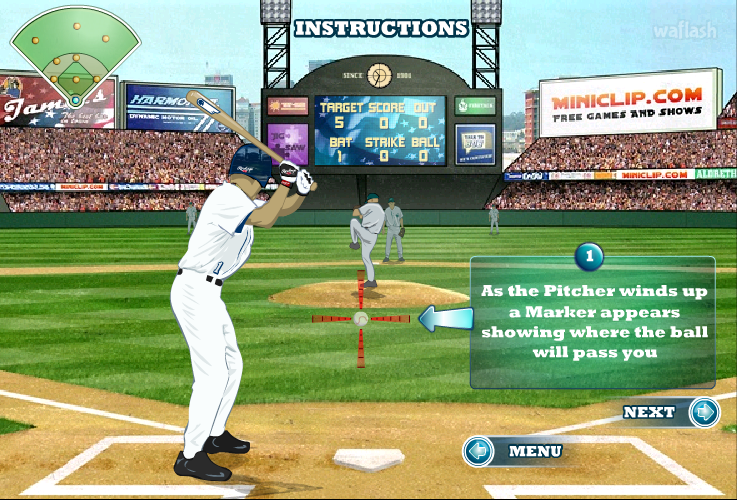 미니클립 베이스볼 (Miniclip Baseball) - 9회말 역전 게임 화면 1
