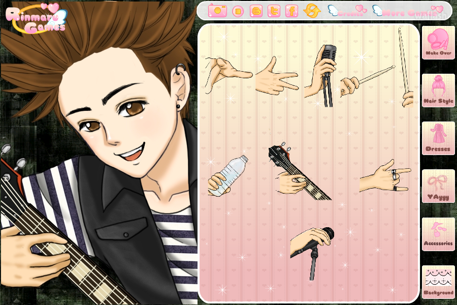 Punk Boy 옷입히기 (Shoujo Manga Avatar Creator: Punk Boy) 게임 화면 2