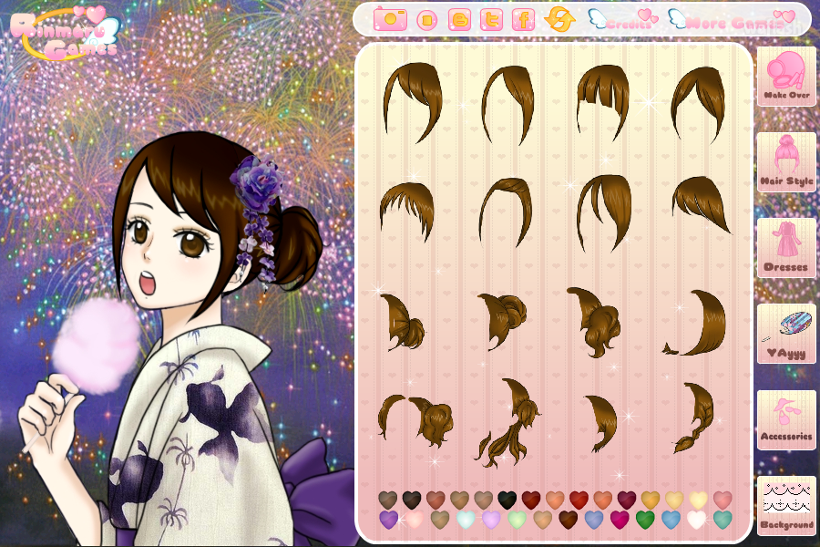 린마루게임즈 - Matsuri 옷입히기 (Shoujo Manga Avatar Creator: Matsuri) 게임 화면 1