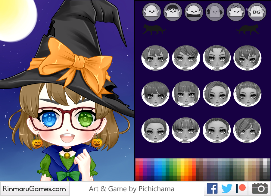 린마루게임즈 - Halloween Chibi Avatar 게임 화면 1