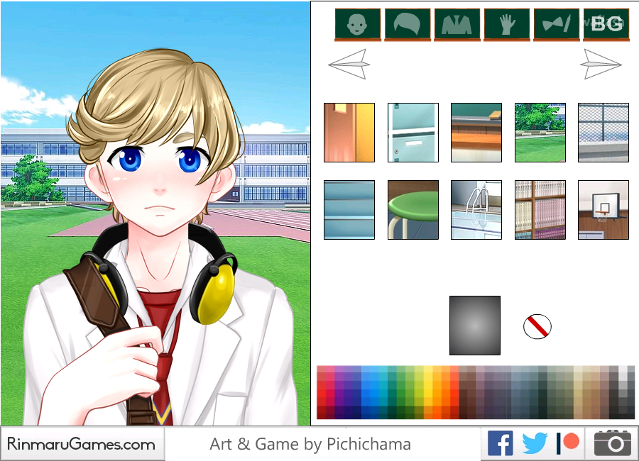 린마루게임즈 - 스쿨 아바타 크리에이터 (School Avatar Creator) 게임 화면 1