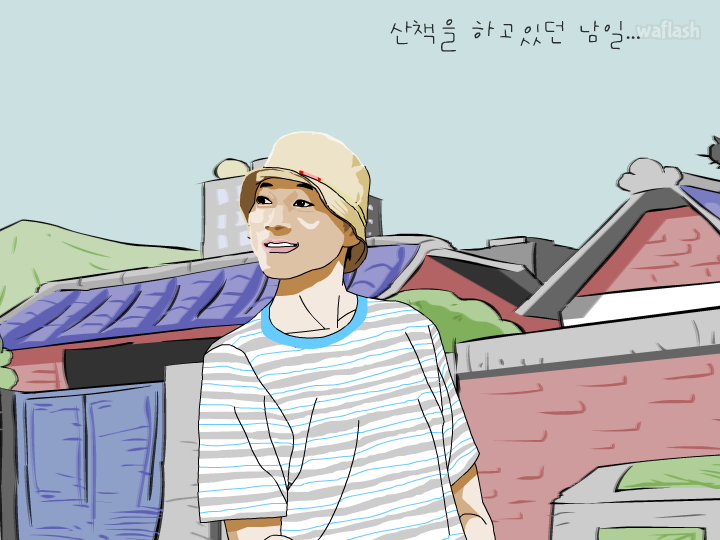 엔블러드 패러디 - 김남일과 요술램프 게임 화면 1