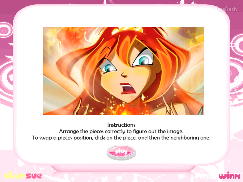 윙스 클럽 로테이트 퍼즐 (Winx Club Rotate Puzzle) 게임 화면 2
