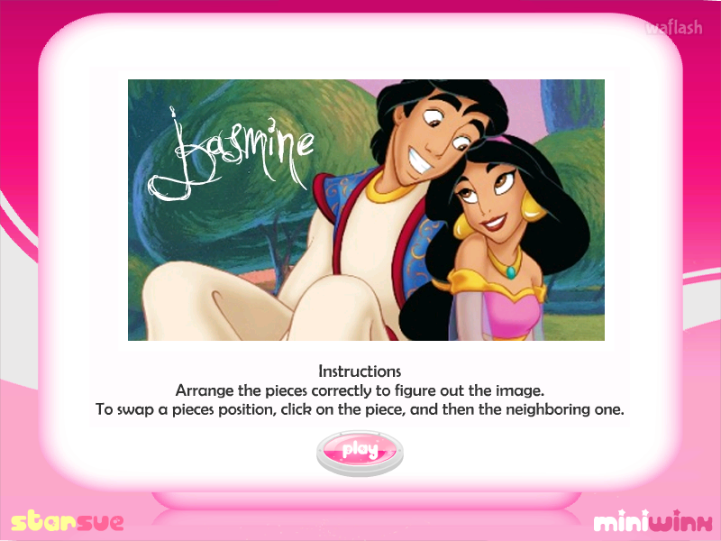 프린세스 자스민 로테이트 퍼즐 (Princess Jasmine Rotate Puzzle) 게임 화면 2
