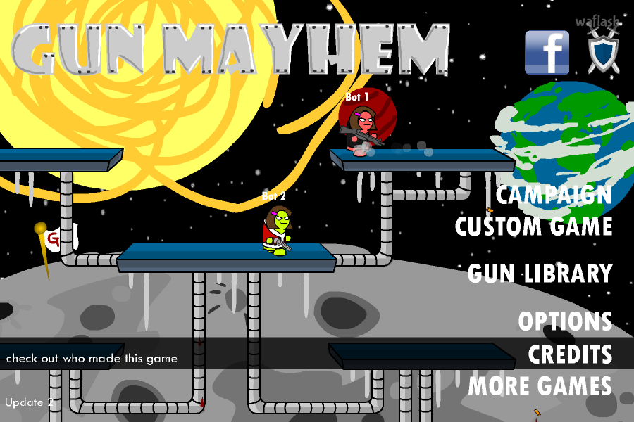 건 메이헴 (Gun Mayhem) 업데이트 2 버전 게임 화면 1