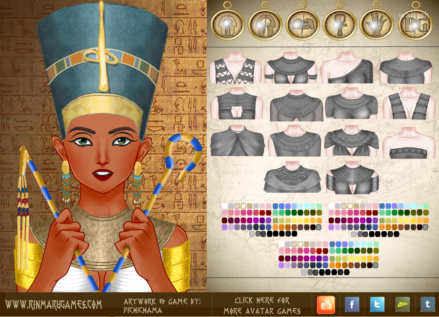 린마루게임즈 - 고대 이집트 아바타 꾸미기 (World History Avatar Creator: Ancient Egypt) 게임 화면 1
