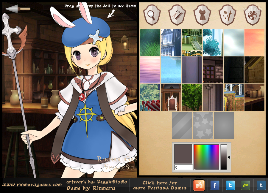 린마루게임즈 - JRPG Heroine Creator: Cleric 게임 화면 1