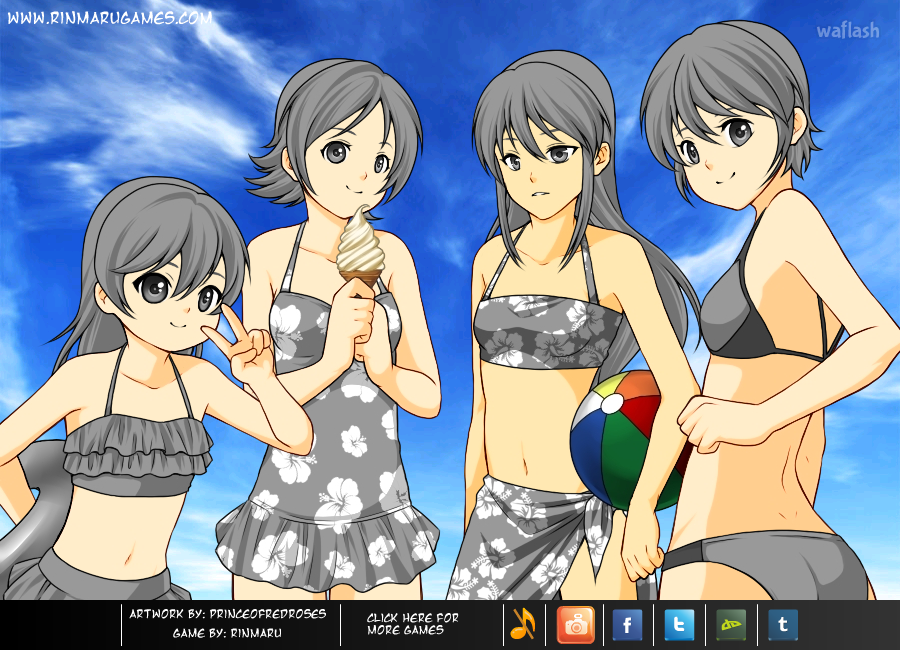 린마루게임즈 - Anime Summer Girls 옷입히기 게임 화면 1