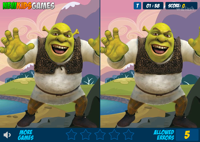 틀린그림찾기 - 슈렉 디퍼런스 (Shrek Differences) 게임 화면 1