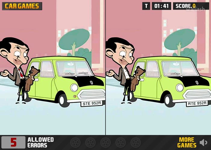 틀린그림찾기 - 미스터 빈 카 디퍼런스 (Mr. Bean Car Differences) 게임 화면 1