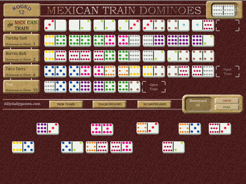멕시칸 트레인 도미노 (Mexican Train Dominoes) 게임 화면 1