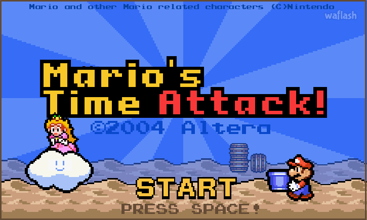 마리오의 타임 어택 (Mario's Time Attack) 게임 화면 1