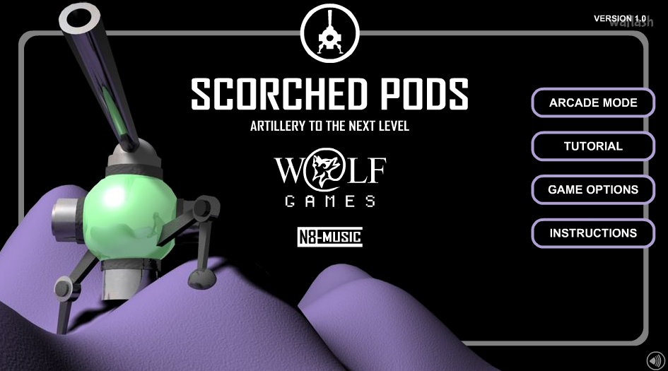 스코치드 팟스 (Scorched Pods) - 포트리스 게임 게임 화면 3