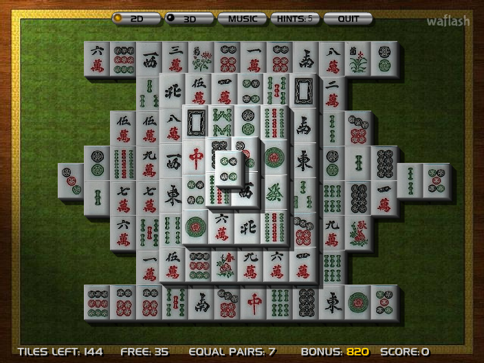 마작 3D (Mahjong 3D) 게임 화면 1