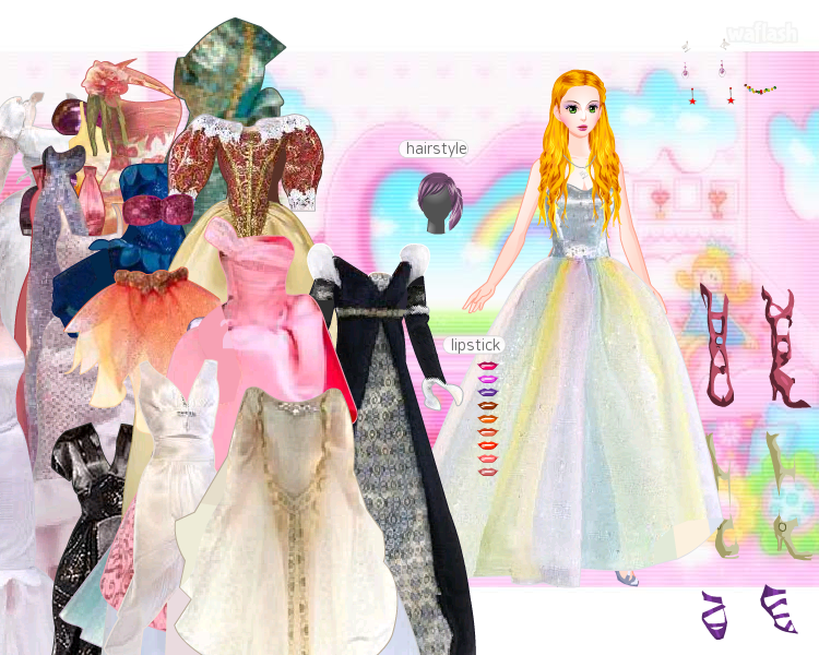 i-Dressup 바비 인 가운 (Barbie in gowns 2) 게임 화면 1