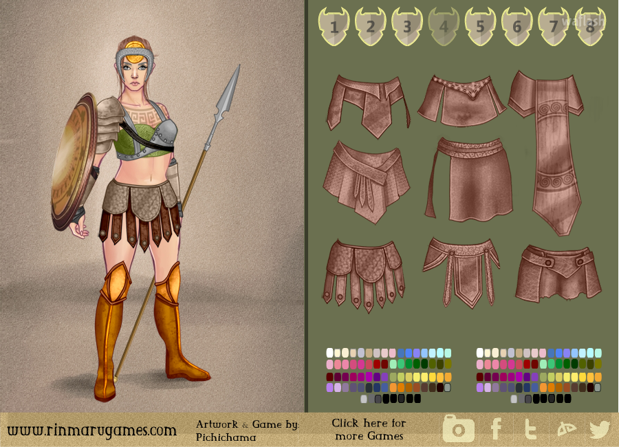 린마루게임즈 - Amazon Warrior Dress Up 게임 화면 1