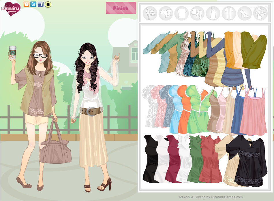 린마루게임즈 - 보호 시스터즈 드레스업 (Boho Sisters Dress Up) 게임 화면 1